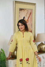 Pretty cotton embroidered kurta pant