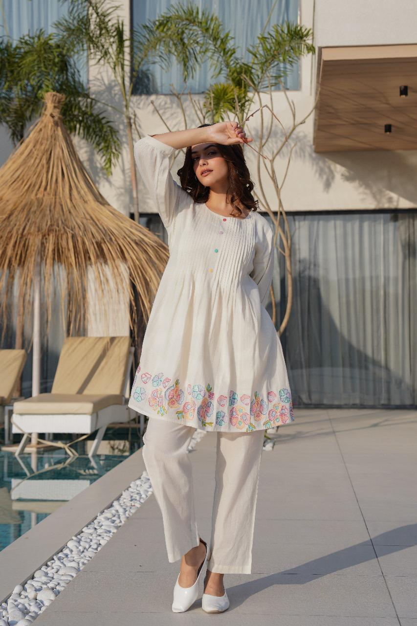 Stylish n elegant embroidered co ord set