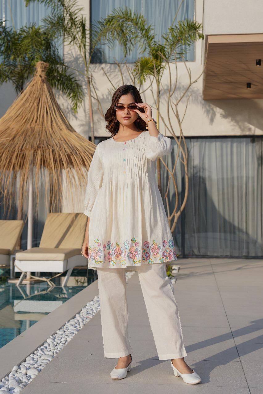 Stylish n elegant embroidered co ord set