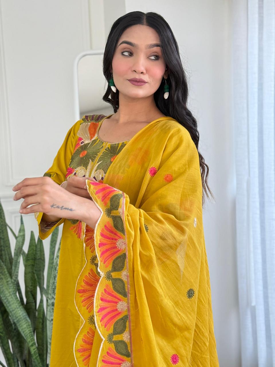 Pure cotton premium embroidery suit set