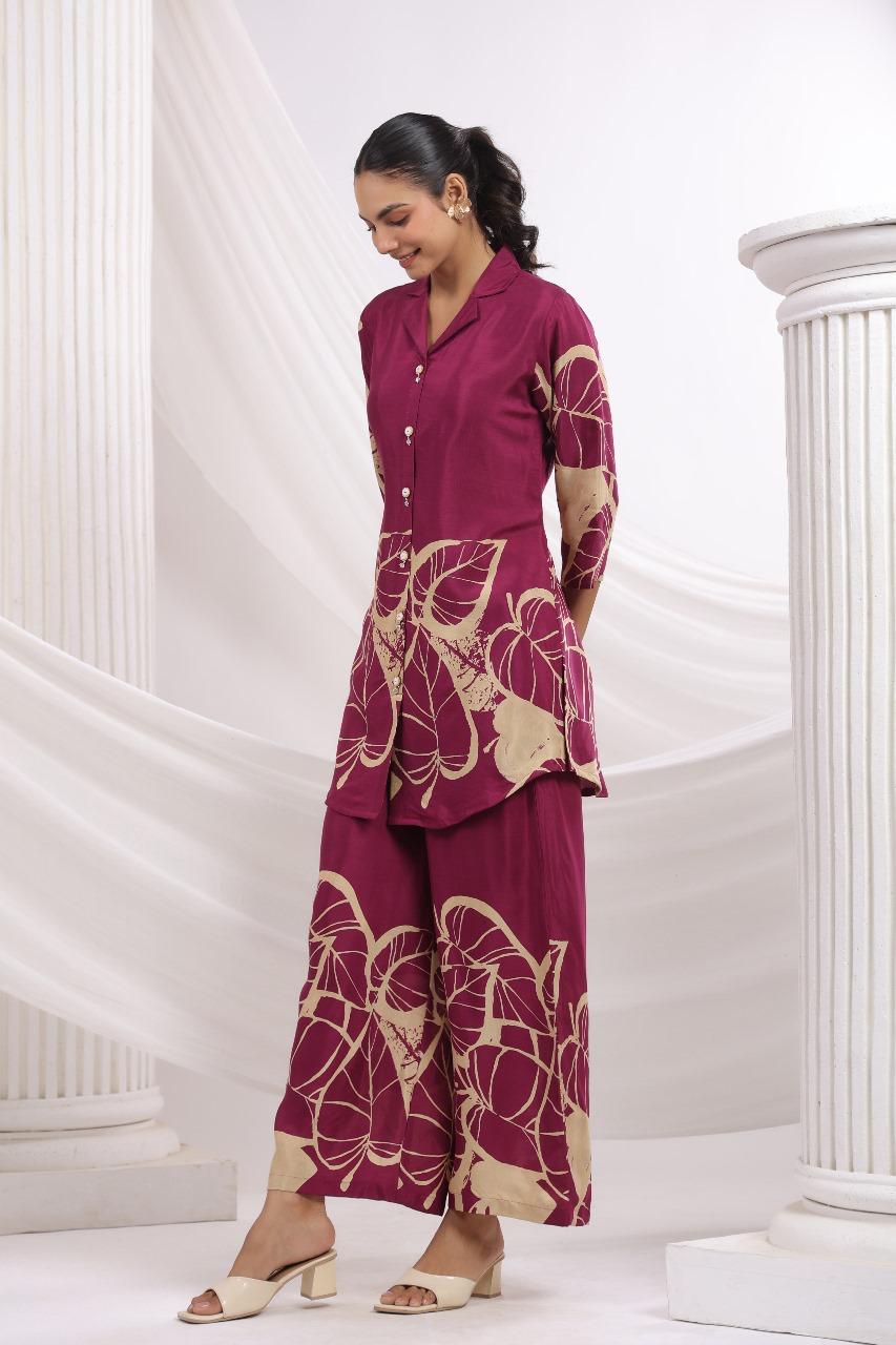 Pure crepe stylish Co ord set