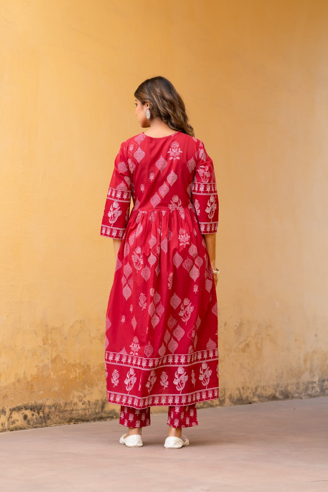 Pure cotton Angrakha full suit