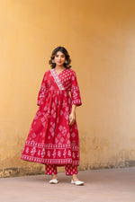 Pure cotton Angrakha full suit