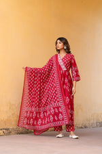 Pure cotton Angrakha full suit