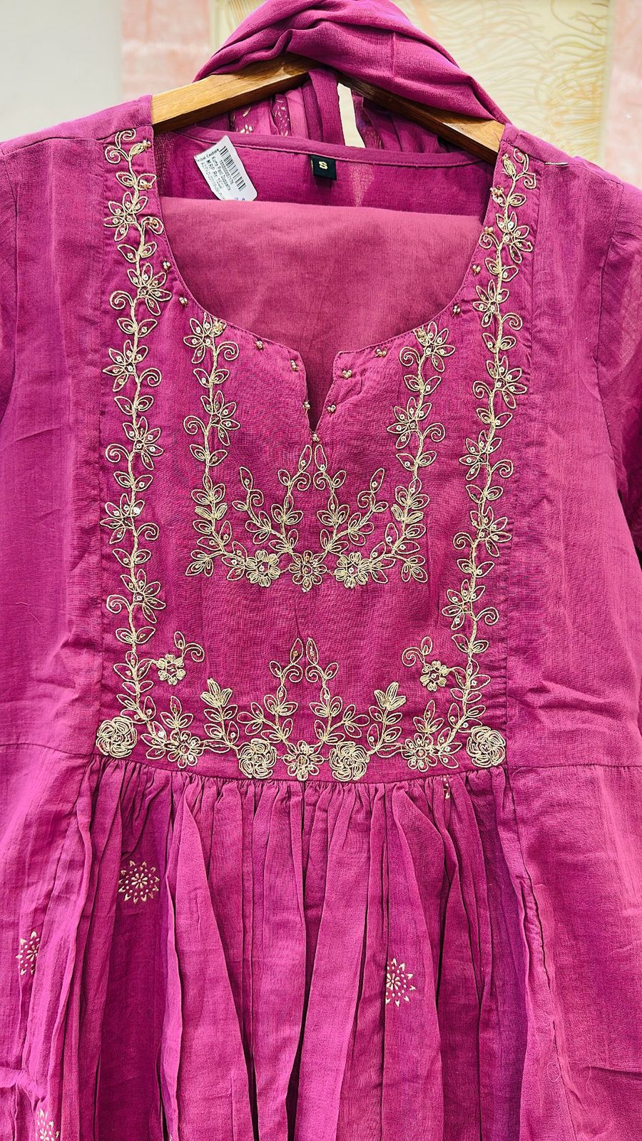 Beautiful Mul cotton Anarkali suit set