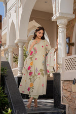 Pure cotton digital printed suit set in green