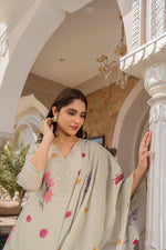 Pure cotton digital printed suit set in green