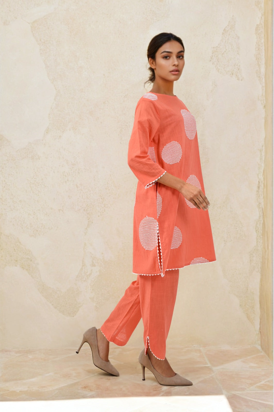 Super summery smart premium embroidery cotton co ord