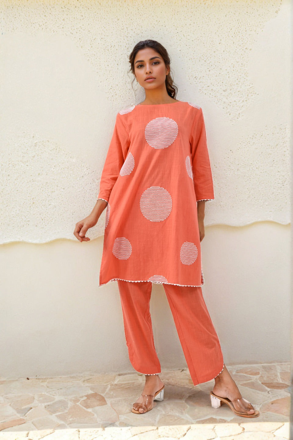 Super summery smart premium embroidery cotton co ord