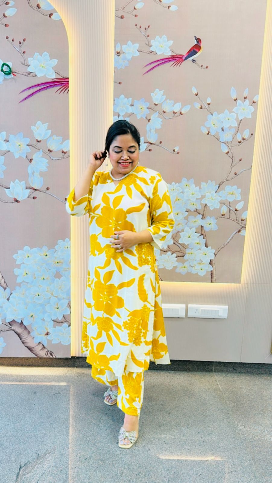 Heavy rayon V neck kurta pant