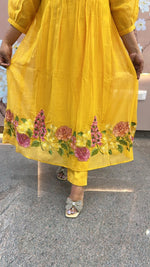 Pretty mul chanderi embroidery suit set