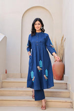 Beautiful embroidery cotton co ord