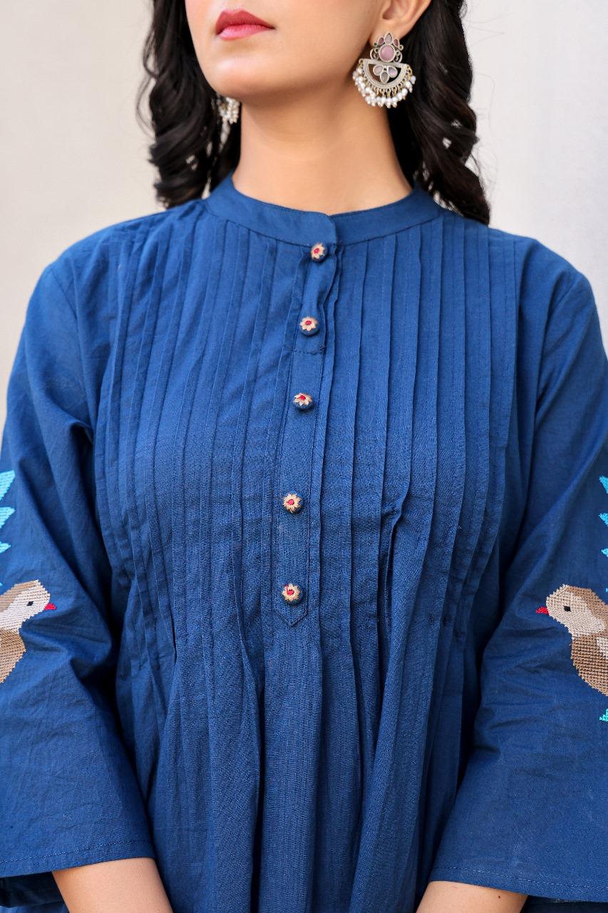 Beautiful embroidery cotton co ord