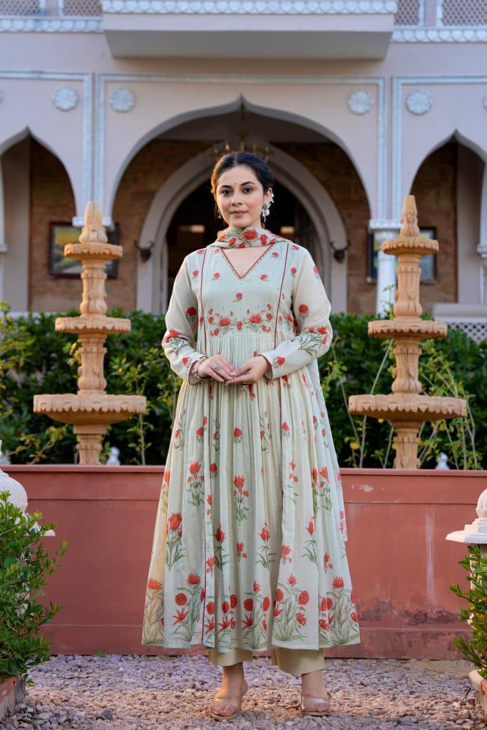 Elegant n smart cotton digital printed suit set