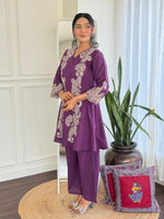 Restoked!! Pure cotton embroidered co ord set