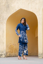 Summer perfect digital printed co ord in blue