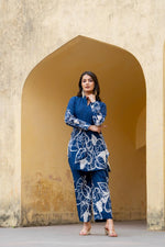 Summer perfect digital printed co ord in blue