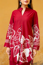 Summer perfect digital printed co ord in red