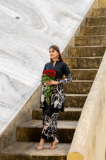 Summer perfect digital printed co ord in black