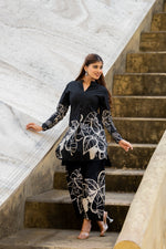 Summer perfect digital printed co ord in black