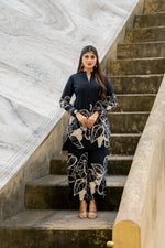 Summer perfect digital printed co ord in black