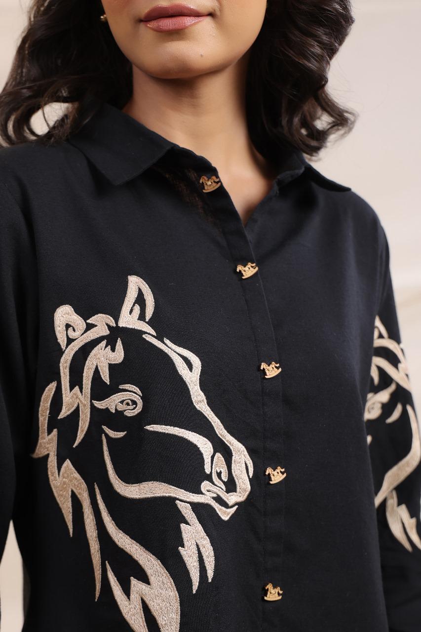 Cotton embroidered Co ord