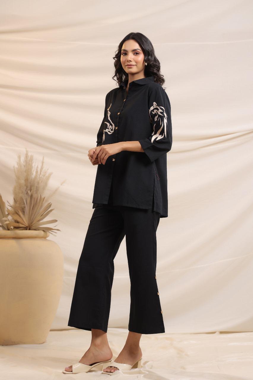 Cotton embroidered Co ord