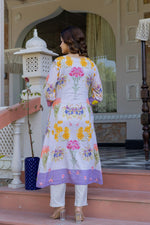 Pure mul cotton digital printed lining kurta pant