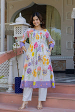 Pure mul cotton digital printed lining kurta pant