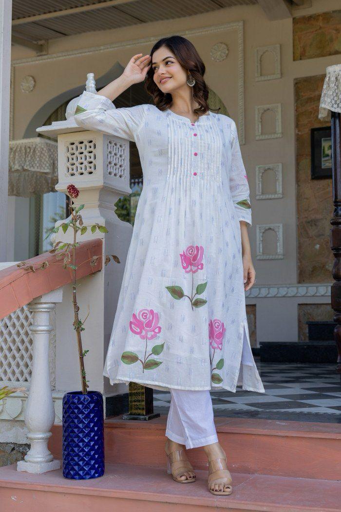 Premium cotton lurix digital printed lining kurta pant