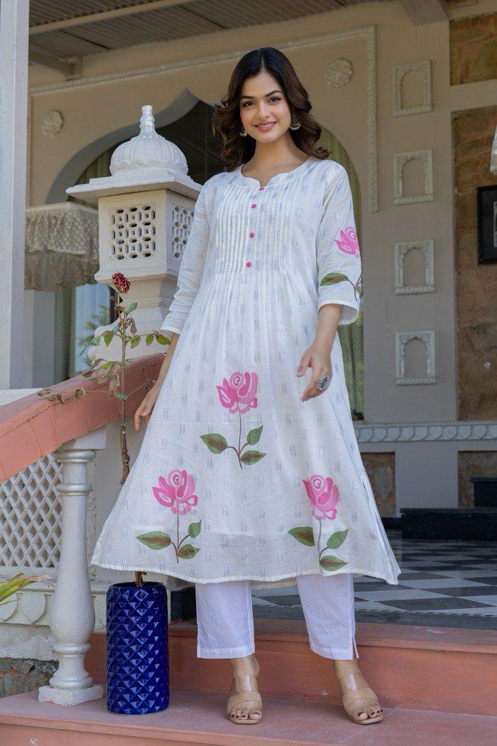 Premium cotton lurix digital printed lining kurta pant