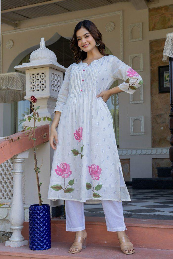 Premium cotton lurix digital printed lining kurta pant