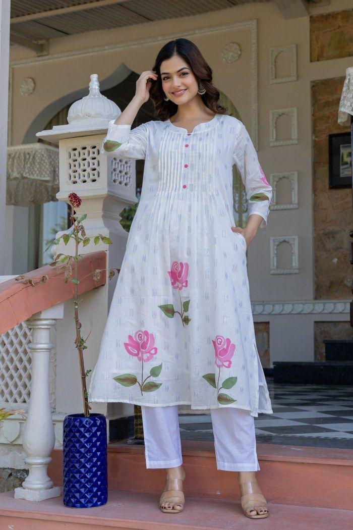 Premium cotton lurix digital printed lining kurta pant