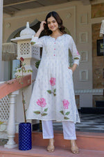 Premium cotton lurix digital printed lining kurta pant