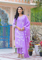 Pure cotton appliqué work suit set