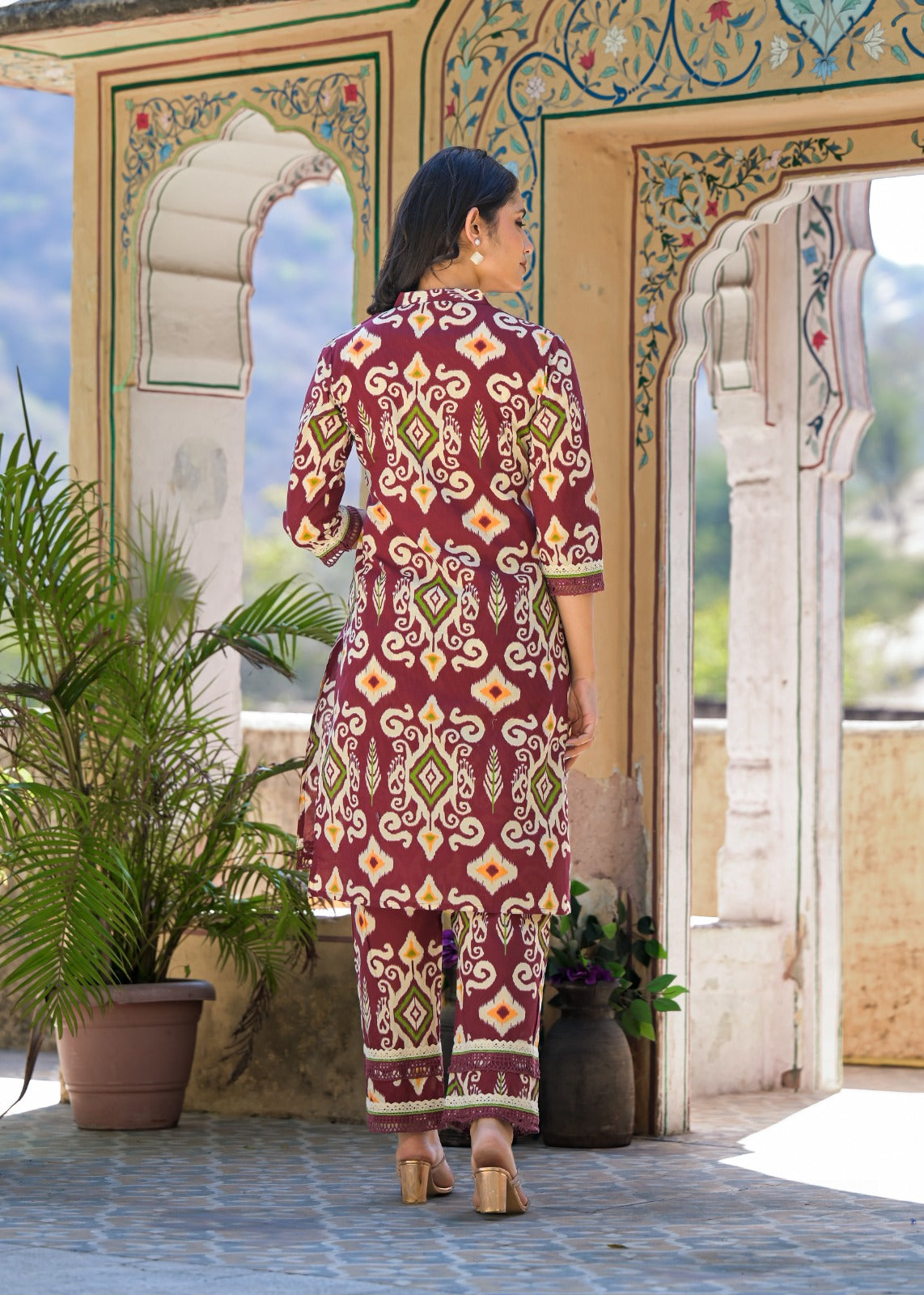 Pretty cotton Ikkat co ord