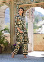 Pretty cotton Ikkat co ord in green