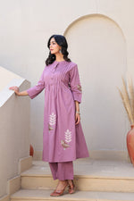 Pure cotton embroidered kurta pant