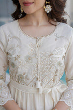 Pretty cotton ivory shade one piece