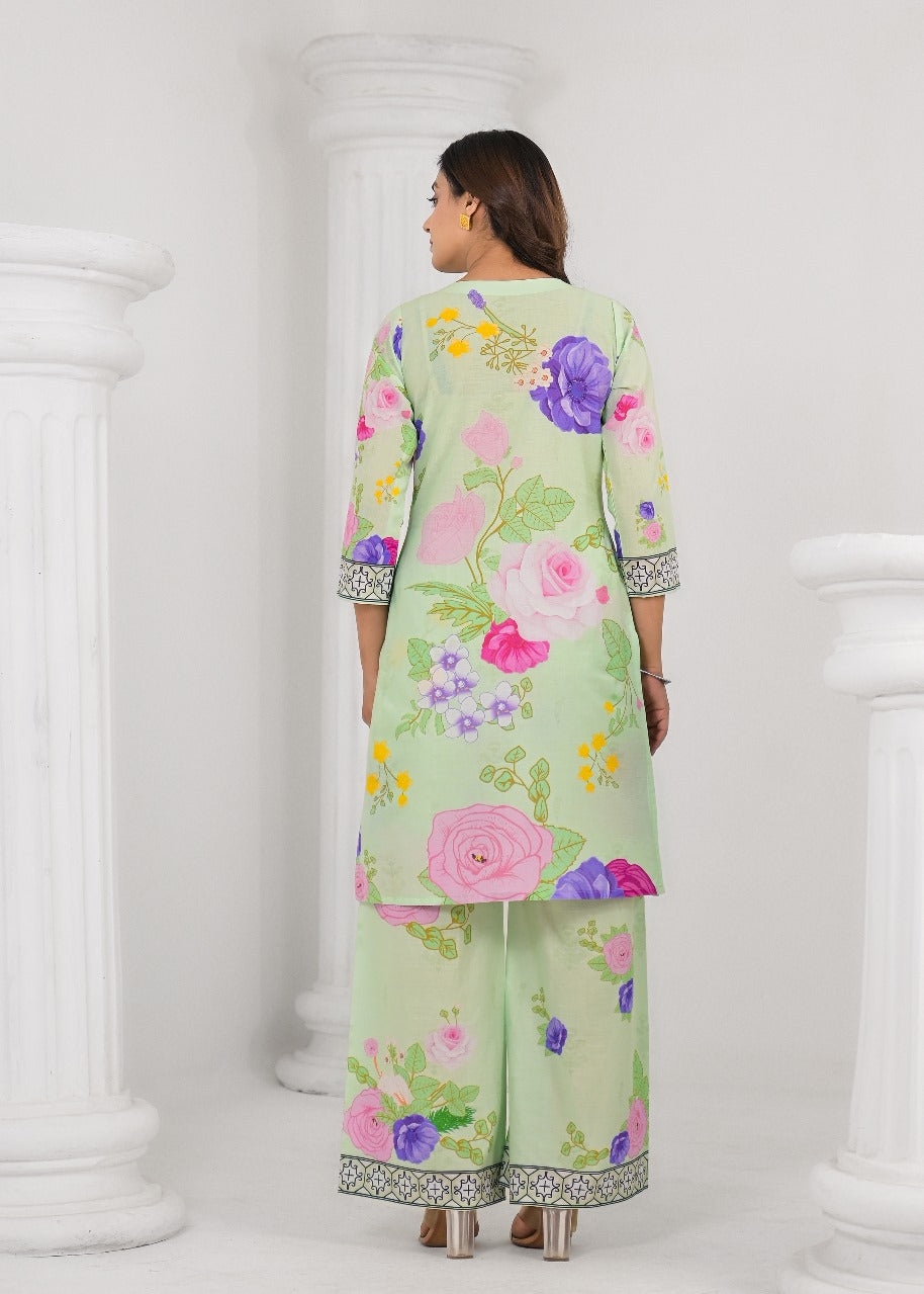 Beautiful cotton co ord in mint green