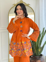 Pure cotton embroidered Co ord