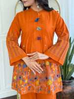 Pure cotton embroidered Co ord