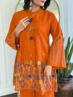 Pure cotton embroidered Co ord