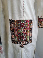 Pure cotton appliqué work full suit set