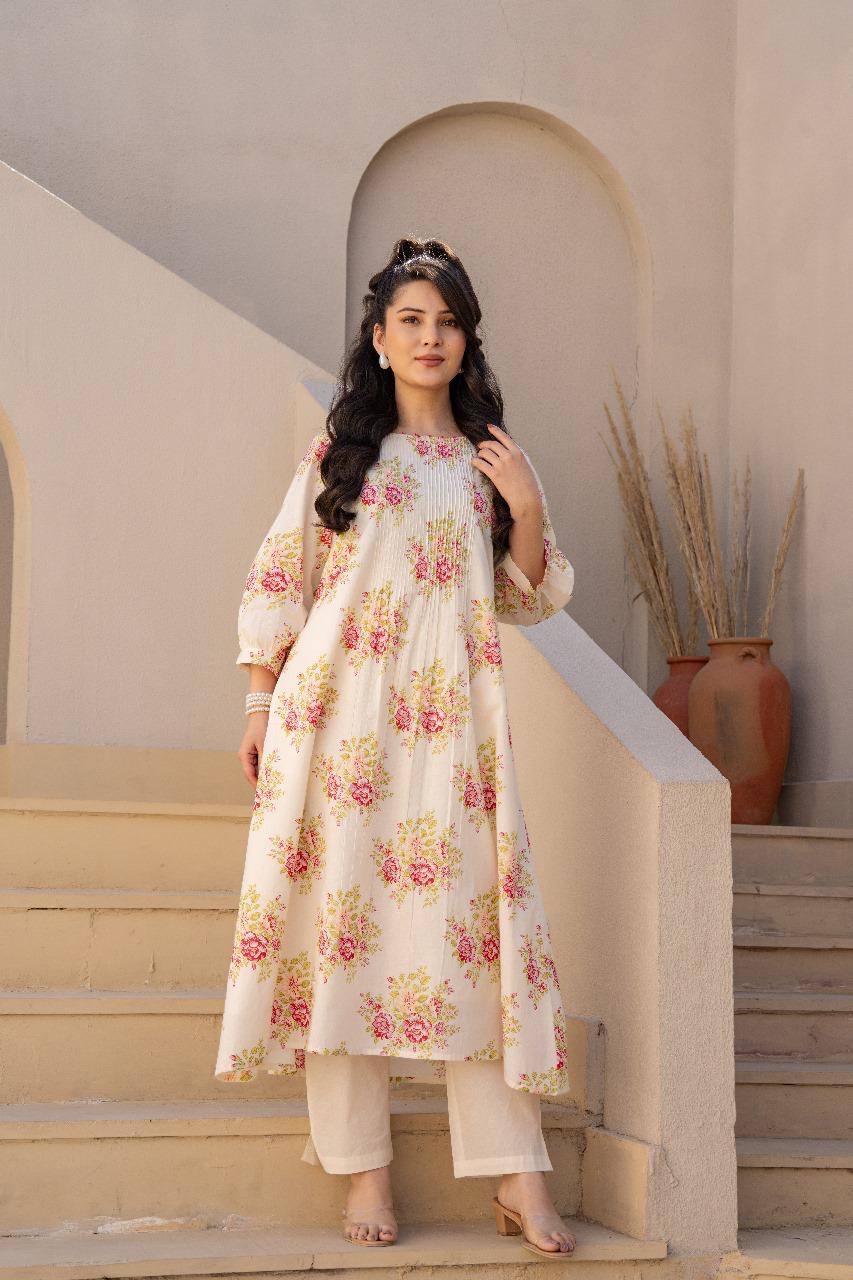 Effortless chic co ord set with floral print