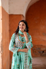 Pure cotton angrakha pattern Anarkali