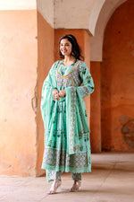 Pure cotton angrakha pattern Anarkali