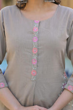 Designer pocket cotton set kurta pant