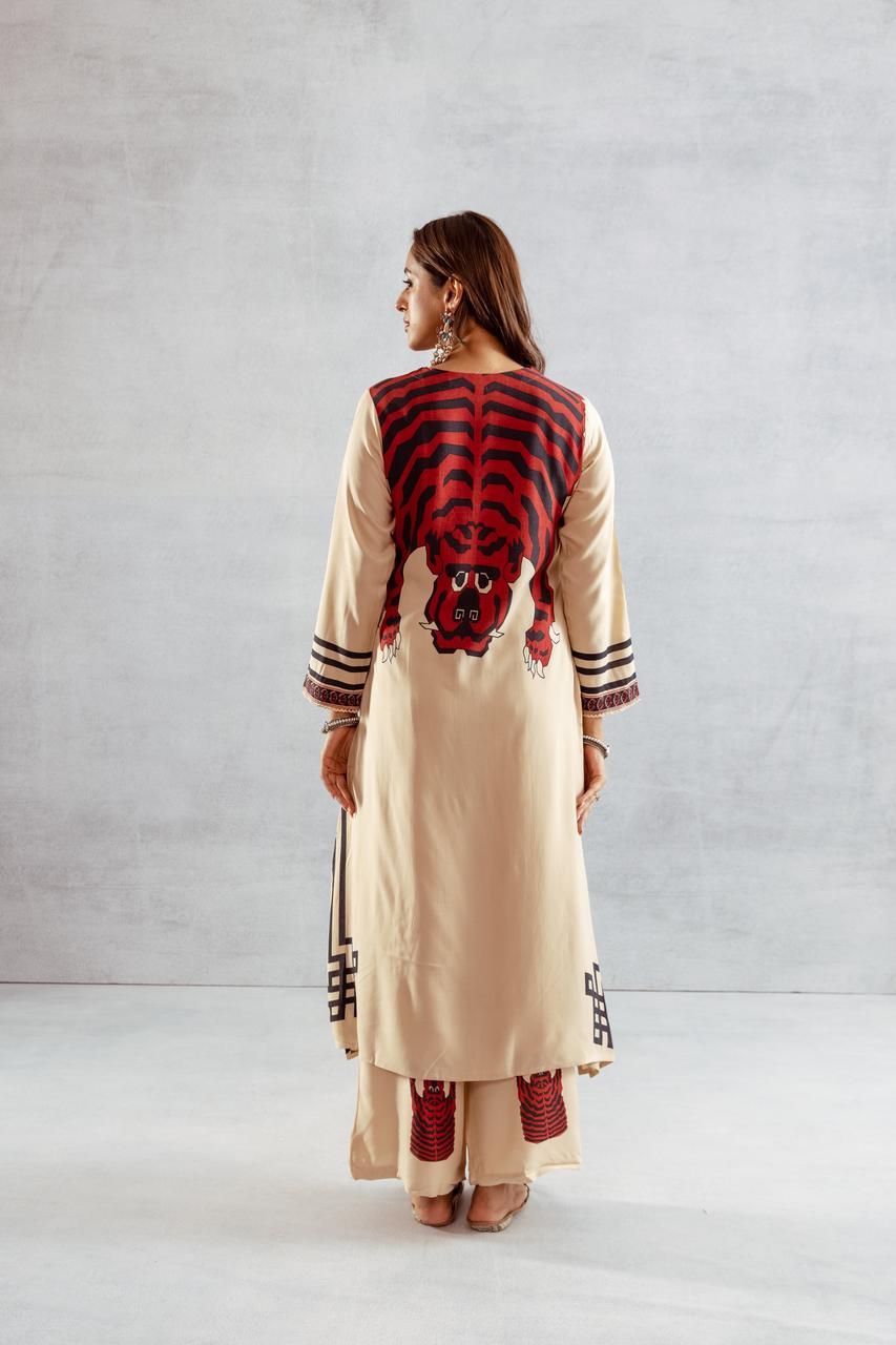 Heavy rayon digital printed kurta pant