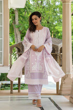 Premium cotton Pakistani pattern designer suit with Kota Doria and organza dupatta